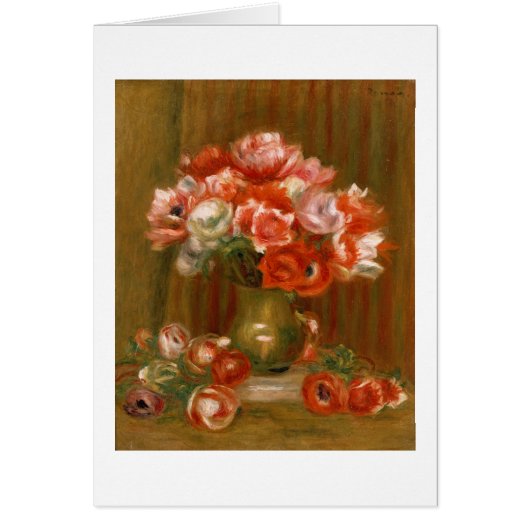 Pierre A Renoir | Anemones Cards (Front)