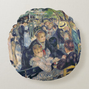Pierre A Renoir   Ball at the Moulin de la Galette Round Pillow