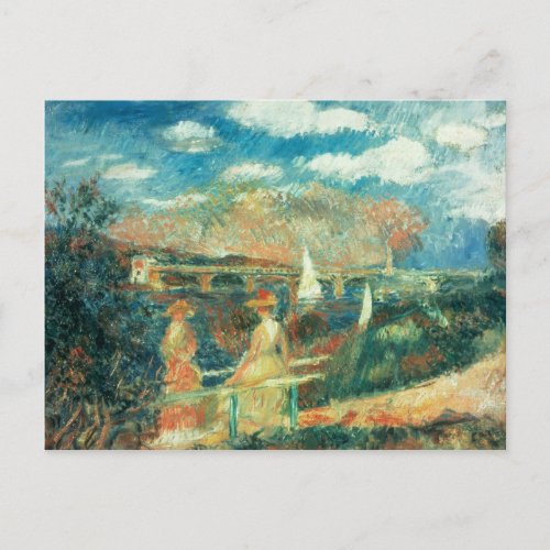 Pierre A Renoir  Banks of the Seine at Argenteuil Postcard