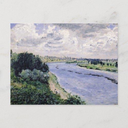 Pierre A Renoir  Barges on the Seine Postcard