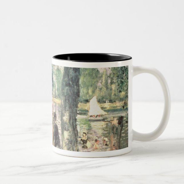 Pierre A Renoir | Bathing on the Seine  Two-Tone Coffee Mug (Right)