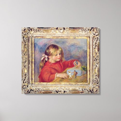 Pierre A Renoir  Claude Renoir at Play Canvas Print