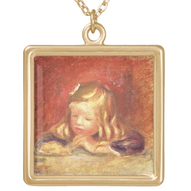 Pierre A Renoir | Coco at the Table  Gold Plated Necklace (Front)