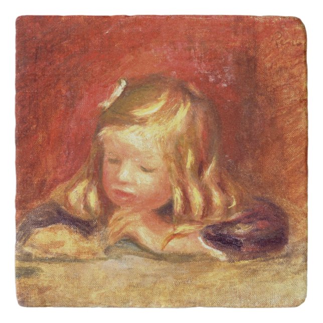 Pierre A Renoir | Coco at the Table  Trivet (Front)