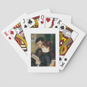 Pierre A Renoir Couple Reading Poker Cards