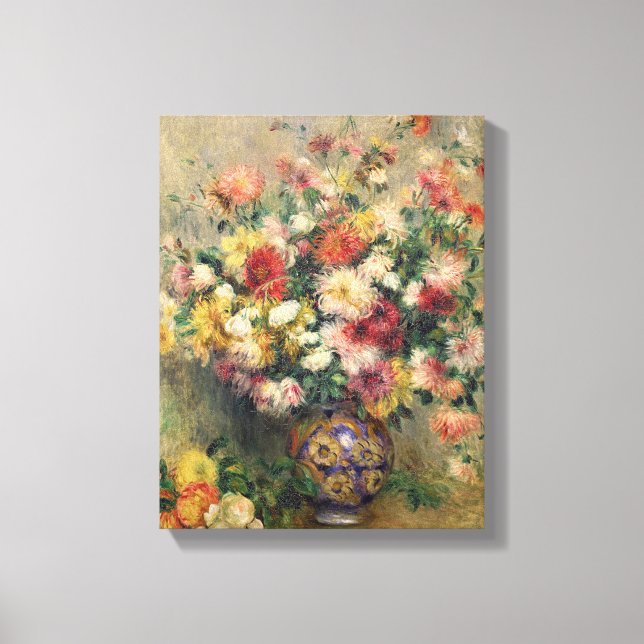 Pierre A Renoir | Dahlias Canvas Print (Front)