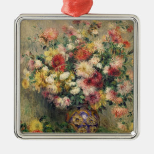 Pierre A Renoir   Dahlias Metal Ornament
