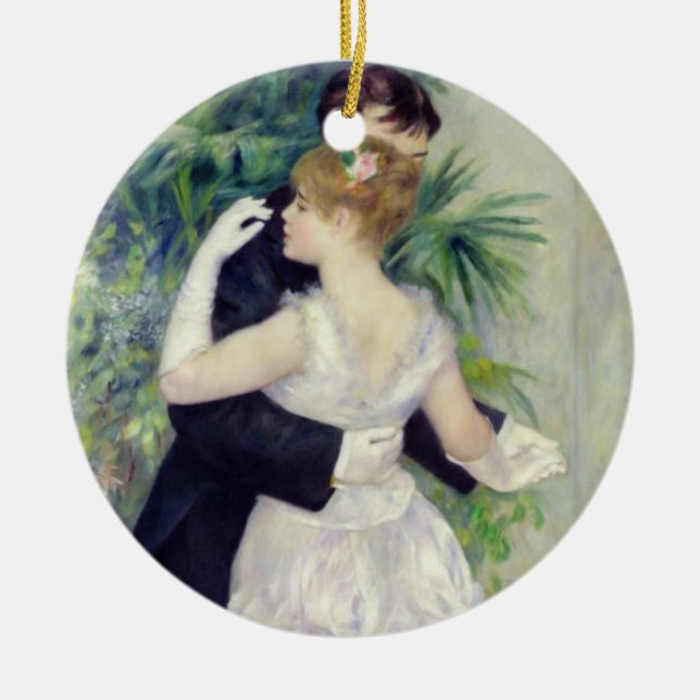 Pierre A Renoir | Dance in the City Ceramic Ornament (Front)