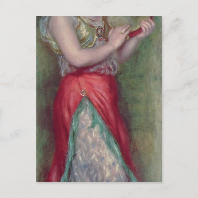 Pierre A Renoir | Dancing Girl with Tambourine Postcard (Front)