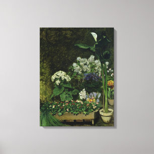 Pierre A Renoir   Flowers in a Greenhouse Canvas Print