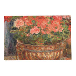 Pierre A Renoir Geraniums in a Copper Basin Placemat