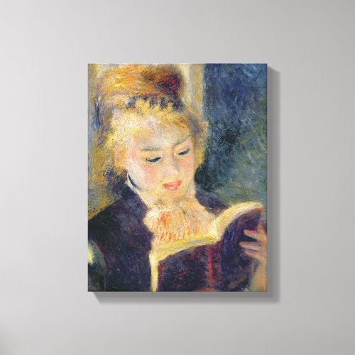 Pierre A Renoir  Girl Reading Canvas Print