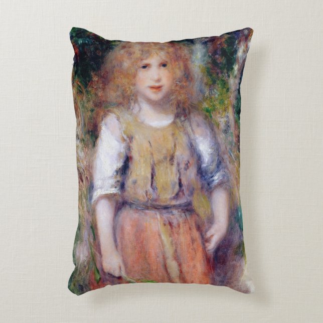 Pierre A Renoir | Gypsy Girl Decorative Pillow (Front(Vertical))