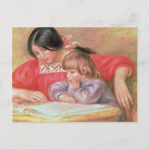 Pierre A Renoir  Leontine and Coco Postcard