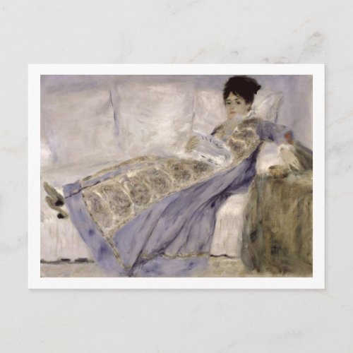 Pierre A Renoir  Madame Monet on a Sofa Postcard