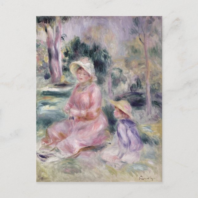 Pierre A Renoir | Madame Renoir and her son Pierre Postcard (Front)
