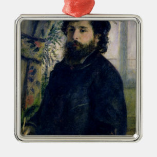 Pierre A Renoir Portrait of Claude Monet Metal Ornament