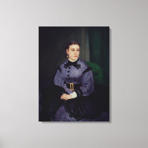 Pierre A Renoir  Portrait of Mademoiselle Sicot Canvas Print