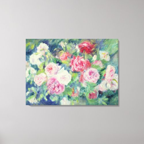 Pierre A Renoir  Roses 2 Canvas Print