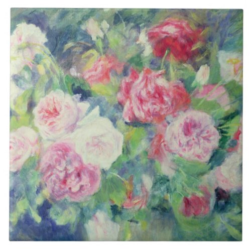 Pierre A Renoir  Roses 2 Tile