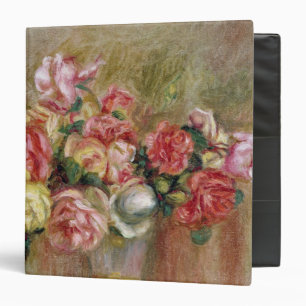 Pierre A Renoir Roses in a Sevres vase 3 Ring Binder