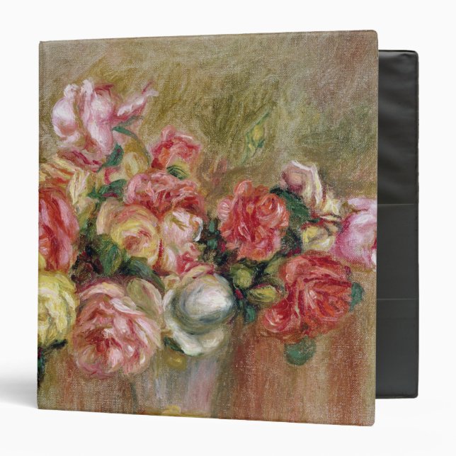 Pierre A Renoir | Roses in a Sevres vase 3 Ring Binder (Front/Inside)