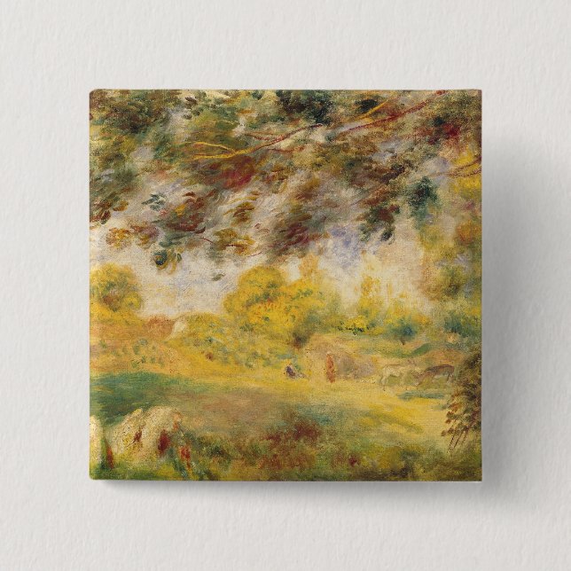 Pierre A Renoir | Spring Landscape Button (Front)