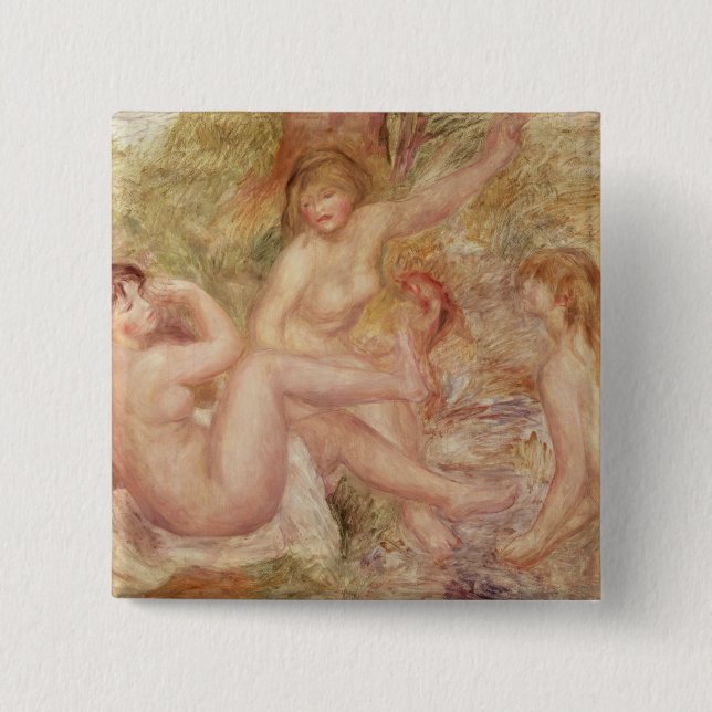 Pierre A Renoir | Study for the Large Bathers Pinback Button (Front)