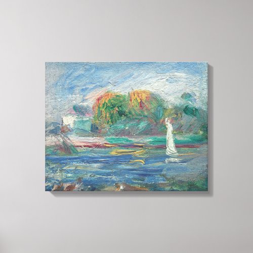 Pierre A Renoir  The Blue River Canvas Print