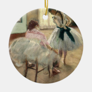 Pierre A Renoir The Dance Lesson Ceramic Ornament