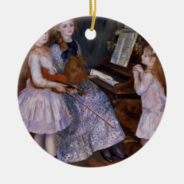Pierre A Renoir | The Daughters of Catulle Mendes Ceramic Ornament (Front)