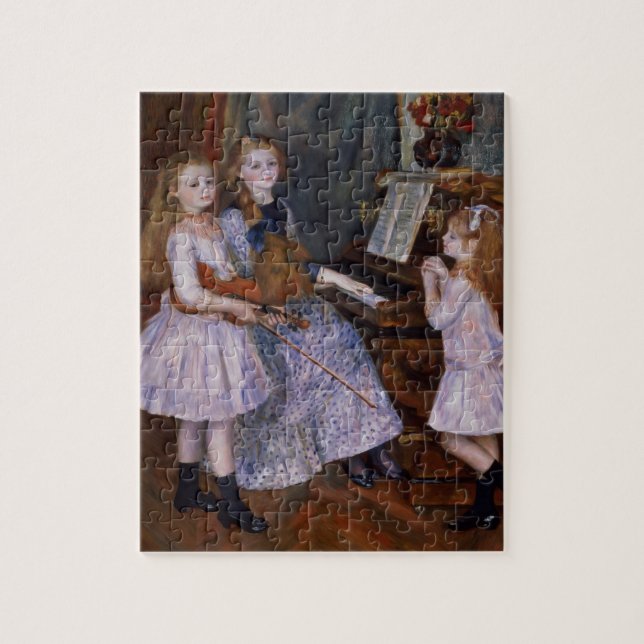 Pierre A Renoir | The Daughters of Catulle Mendes Jigsaw Puzzle (Vertical)