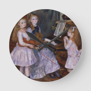 Pierre A Renoir   The Daughters of Catulle Mendes Round Clock