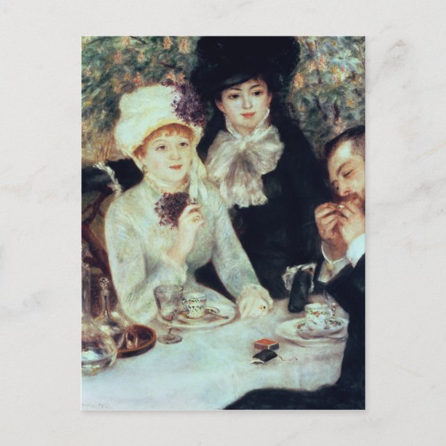 Pierre A Renoir | The End of Luncheon Postcard (Front)