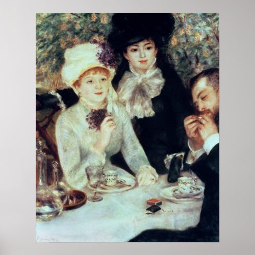 Pierre A Renoir  The End of Luncheon Poster