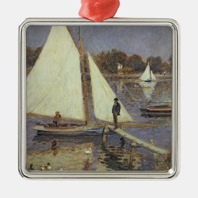 Pierre A Renoir | The Seine at Argenteuil Metal Ornament (Front)