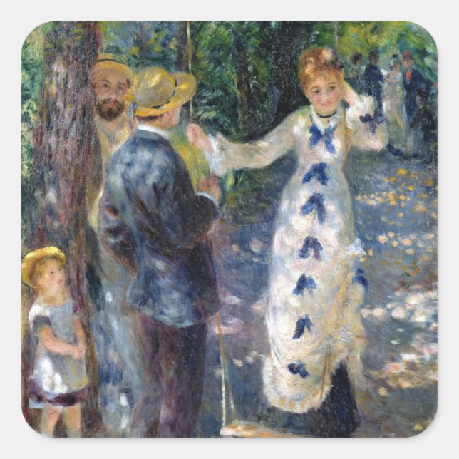 Pierre A Renoir | The Swing Square Sticker (Front)