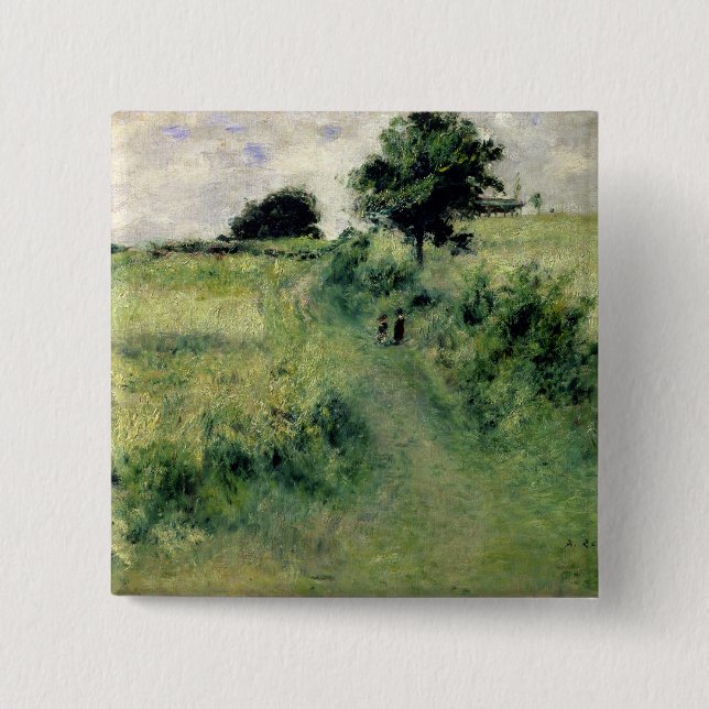 Pierre A Renoir | The Watering-place Pinback Button (Front)