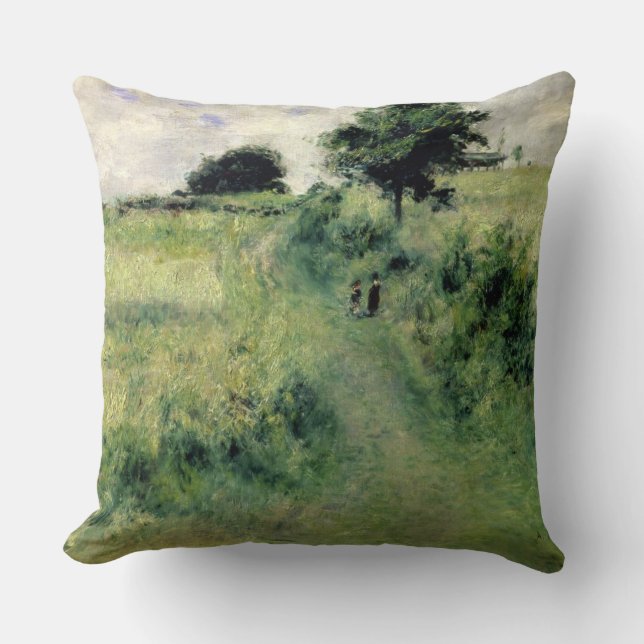 Pierre A Renoir | The Watering-place Throw Pillow (Front)