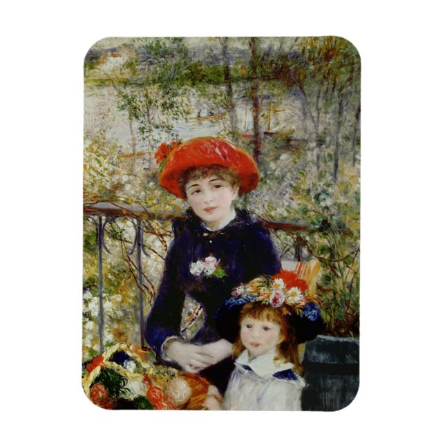 Pierre A Renoir | Two Sisters, or On The Terrace Magnet (Vertical)