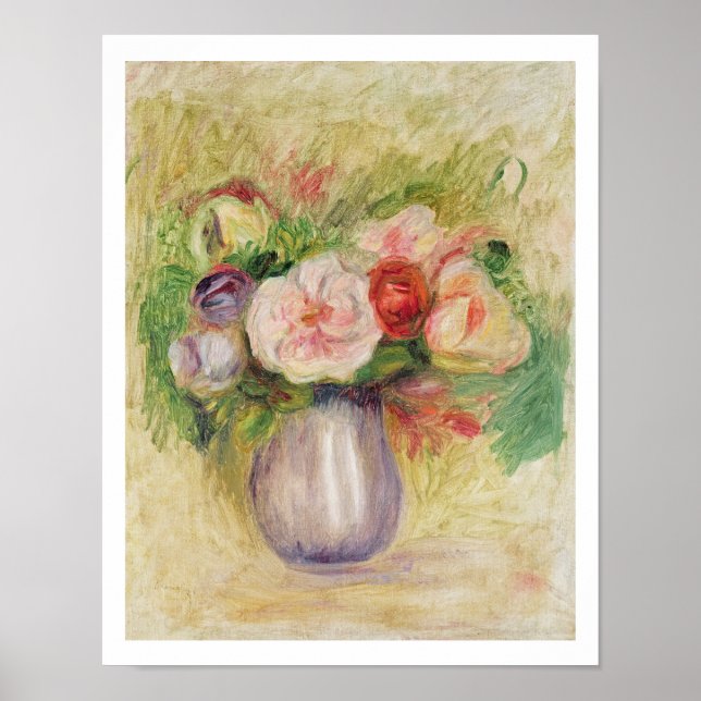 Pierre A Renoir | Vase of Flowers Poster (Front)