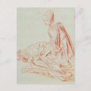 Pierre A Renoir Woman Smiling Postcard