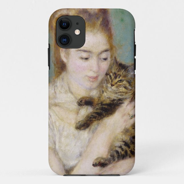 Pierre A Renoir | Woman with a Cat Case-Mate iPhone Case (Back)