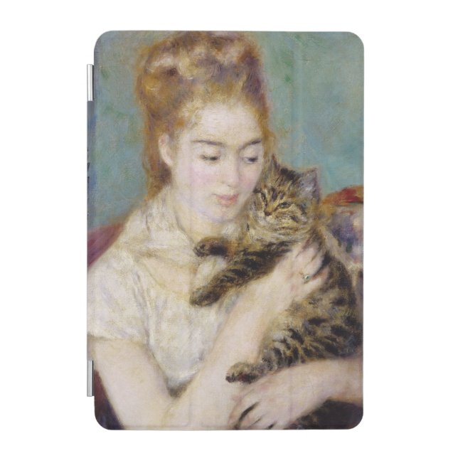 Pierre A Renoir | Woman with a Cat iPad Mini Cover (Front)
