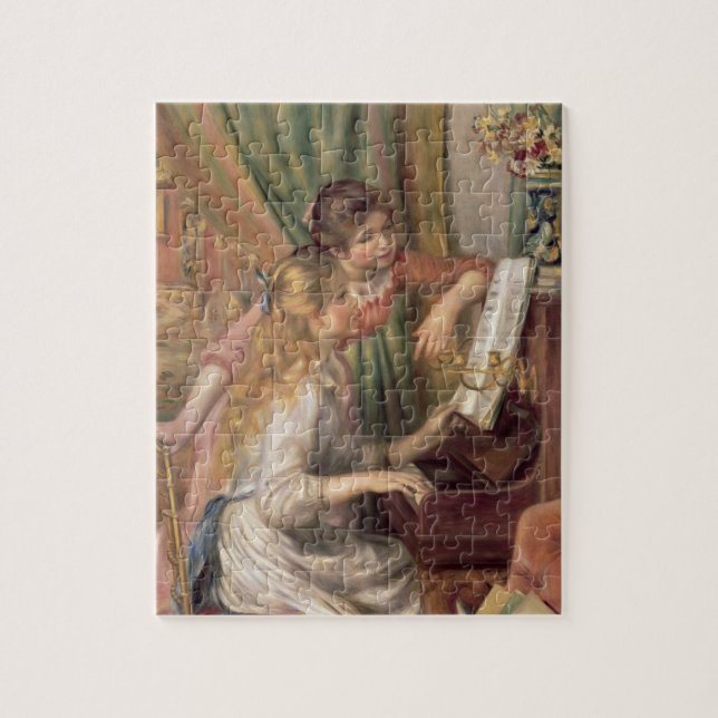 Pierre A Renoir | Young Girls at the Piano Jigsaw Puzzle (Vertical)