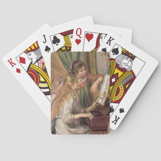 Pierre A Renoir | Young Girls at the Piano Poker Cards (Back)