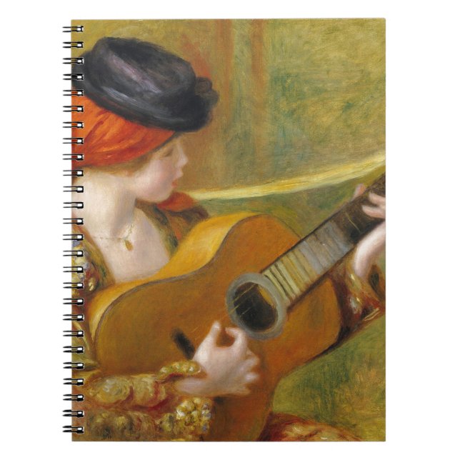 Pierre A Renoir | Young Spanish Woman w/ a Guitar Notebook (Front)