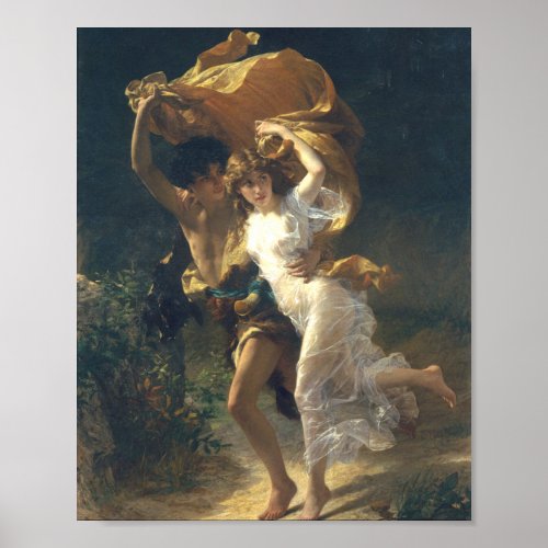 Pierre Auguste Cot The Storm 1880 Poster