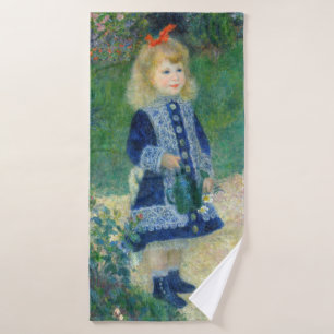 Pierre-Auguste Renoir - A Girl with a Watering Can Bath Towel Set