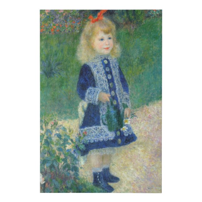 Pierre-Auguste Renoir - A Girl with a Watering Can Faux Canvas Print (Front)
